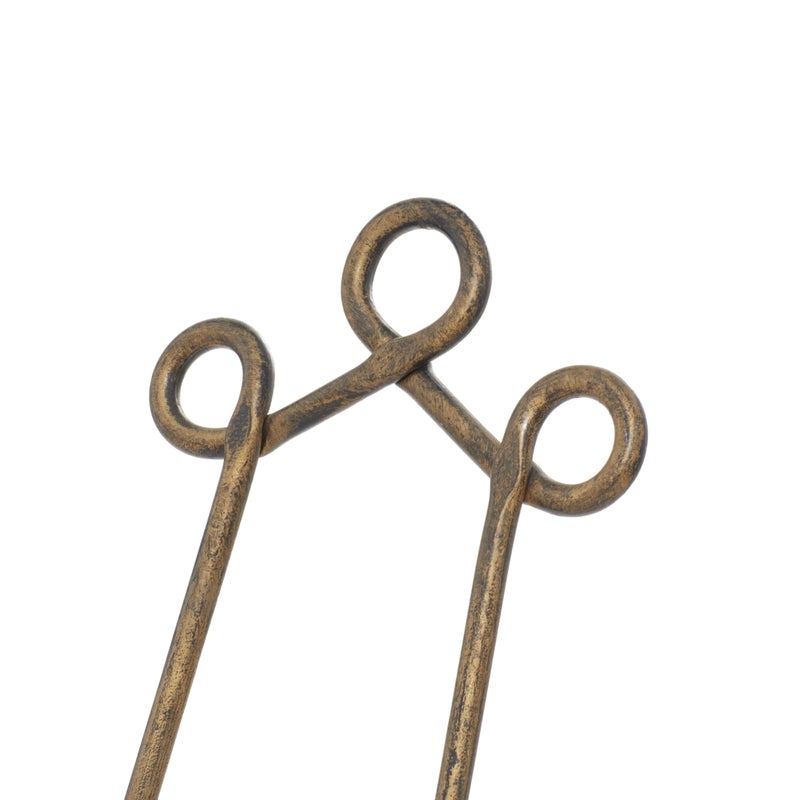 Deco 79 Metal Display Easel Scroll Tabletop Easel, Display Stand 7" x 10" x 19", Gold - Image 4